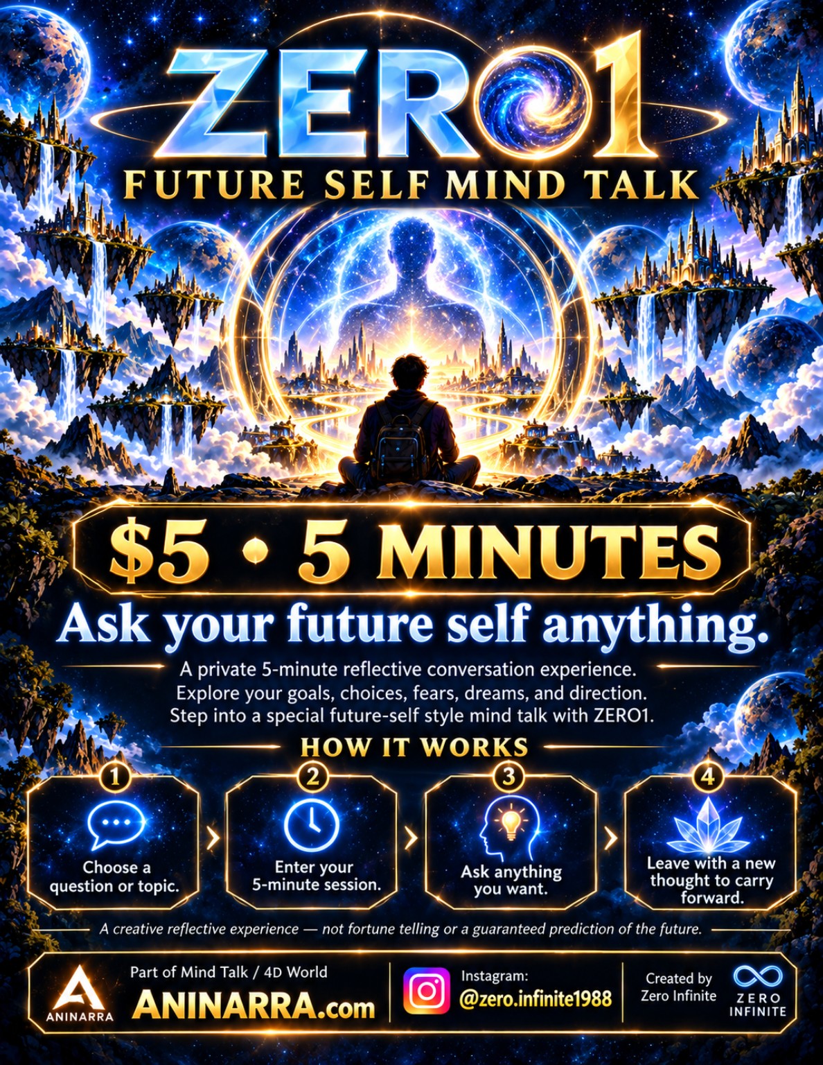 ZERO1 · Future Self Mind Talk promotional poster by Zero Infinite