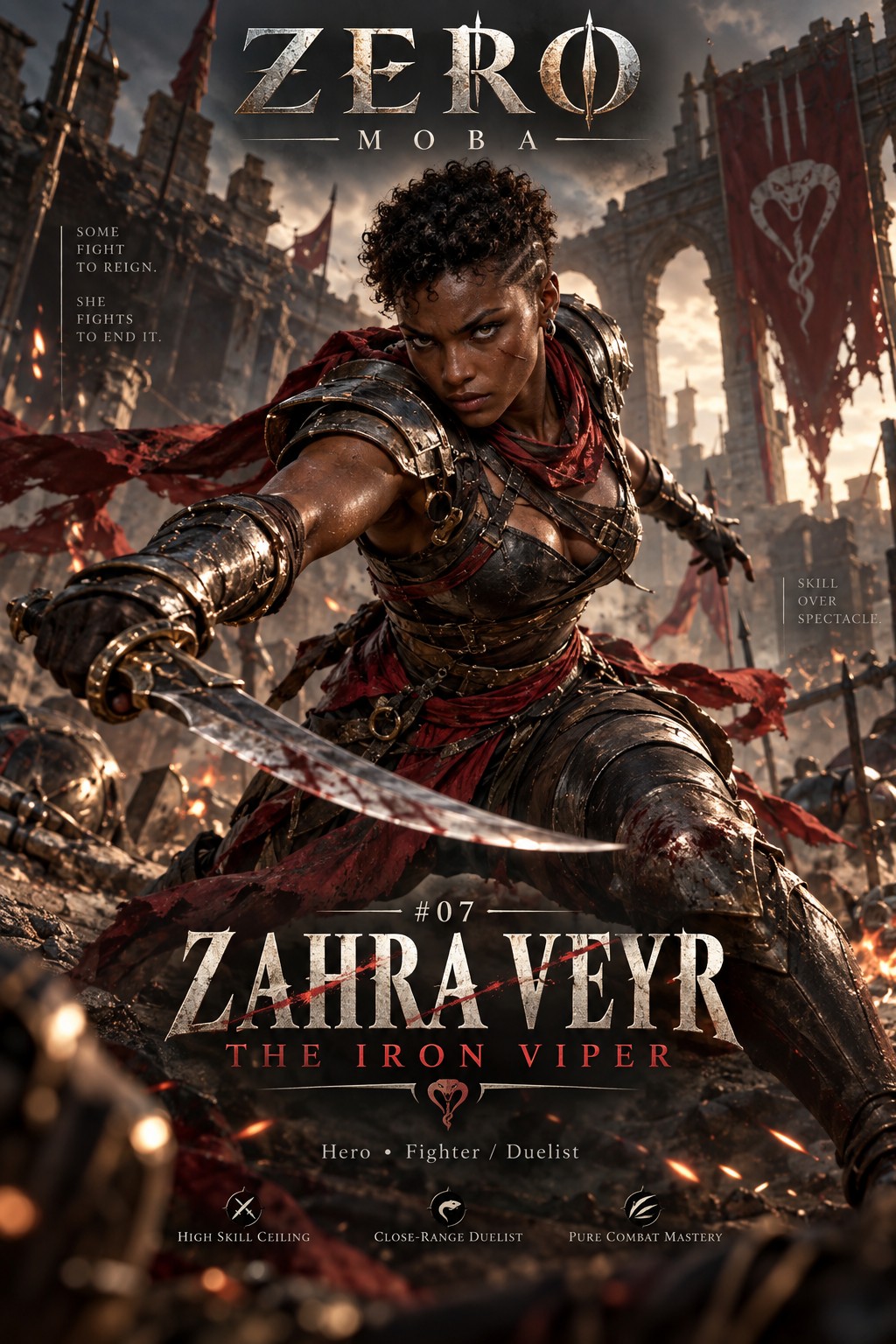 Zahra Veyr — The Iron Viper official artwork